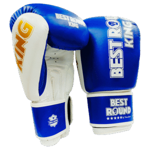 BEST ROUND KING LEATHER GLOVES - ΔΕΡΜΑΤΙΝΑ ΓΑΝΤΙΑ ΤΟΥ BOX (BLUE/ΜΠΛΕ)