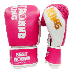 BEST ROUND KING LEATHER GLOVES - ΔΕΡΜΑΤΙΝΑ ΓΑΝΤΙΑ ΤΟΥ BOX (PINK/ΡΟΖ)